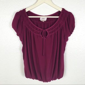 MSSP Magenta Bubble Blouse